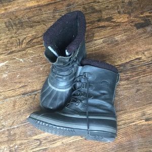 Sorel Black Winter Pac Boots with lining